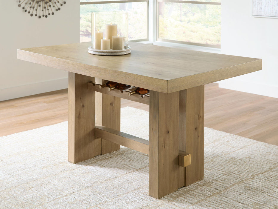 Lasinger - Rectangular Dining Room Counter Table - Light Brown