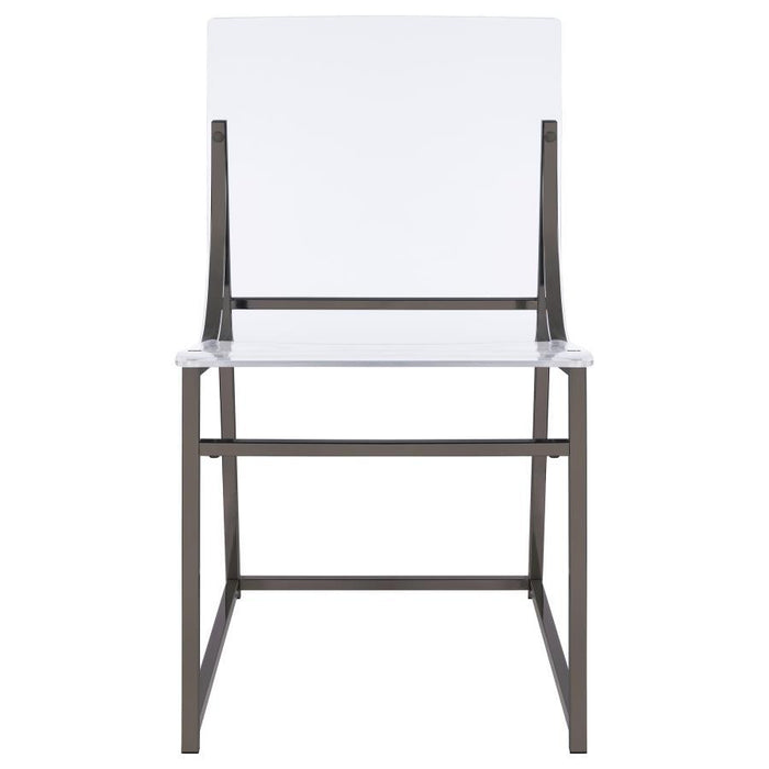 Adino - Acrylic Dining Side Chair (Set of 2) - Black Nickel